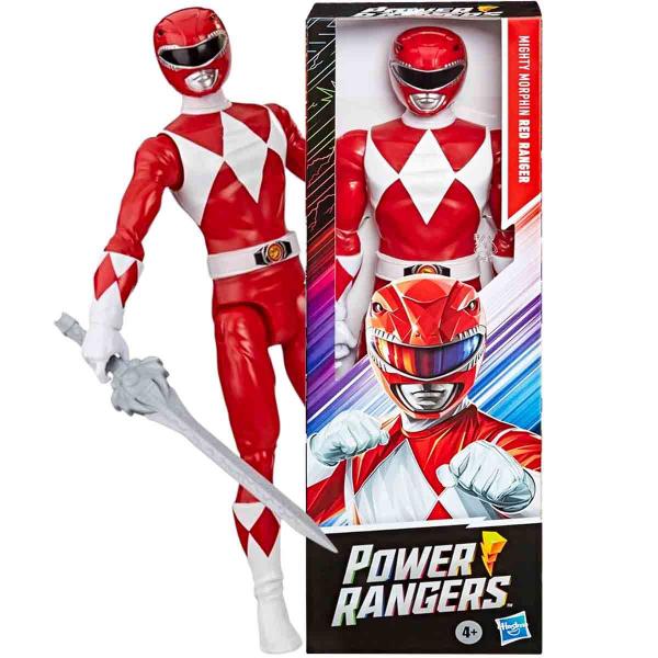 Imagem de Power Rangers Boneco Ranger Vermelho Red com Acessório Mighty Morphin - Hasbro E8665