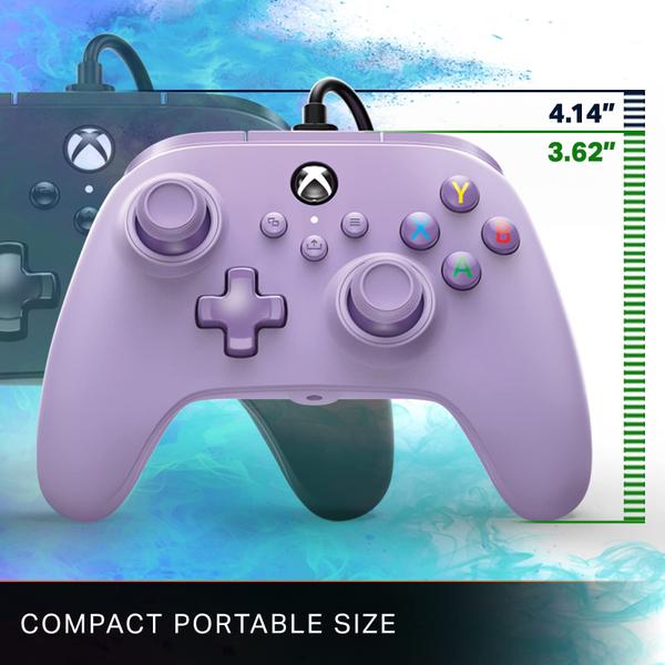 Imagem de PowerA Nano Enhanced Wired Controller para Xbox Series XS - Lilac, portátil, compacto, gamepad, controlador de videogame com fio, controlador de jogos, funciona com Xbox One e Windows 10/11