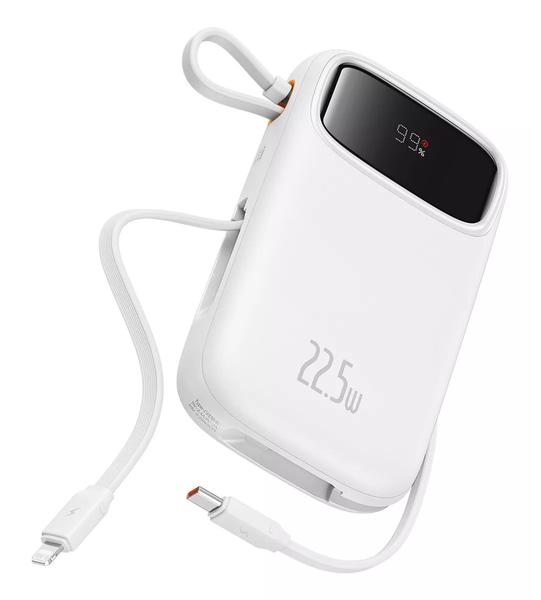 Imagem de PowerBank Carregador Portátil Baseus Qpow2 20000mah 22.5w Display Digital Turbo - Branco