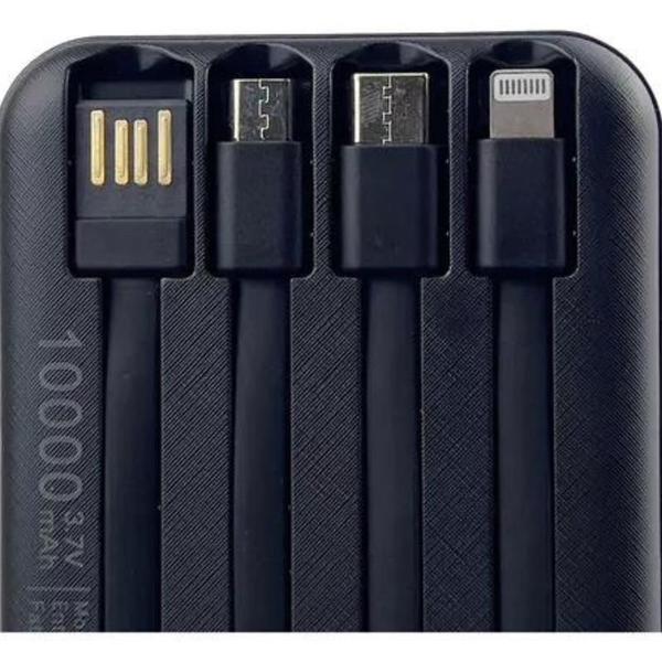 Imagem de Powerbank Carregador Portátil Por Indução 10000mah Com 4 Saídas de Carregamento