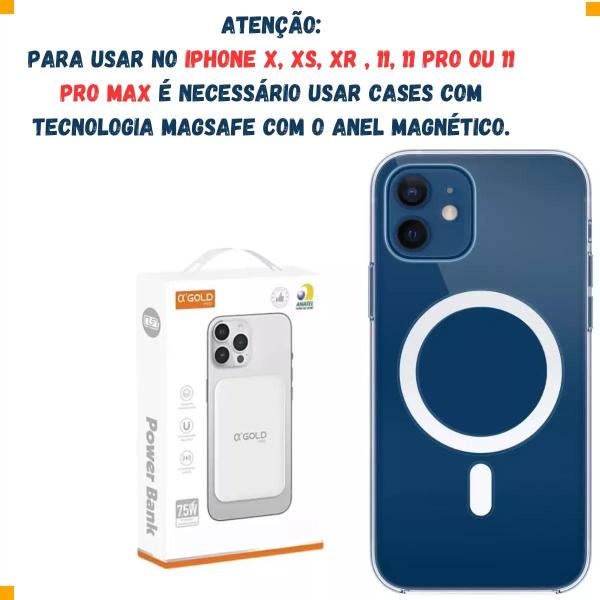 Imagem de Powerbank Portátil Bateria Induçao Compatível