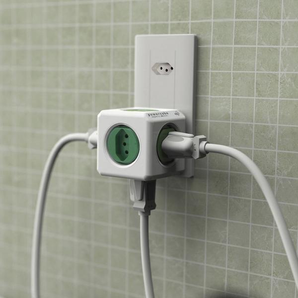 Imagem de PowerCube Adaptador Multiplicador Bivolt 5 Tomadas - ELG PWC-R5