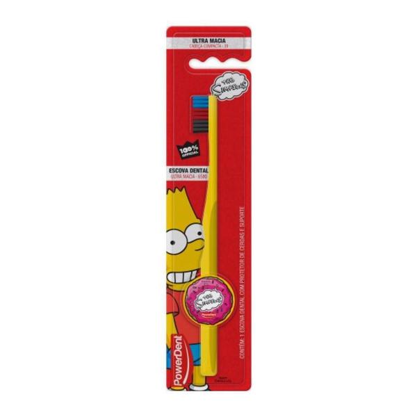 Imagem de Powerdent The Simpsons Escova Dental U Macia Com Suporte