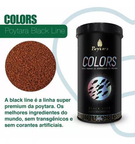 Poytara Ração Para Peixes Black Line Colors 95g Imagem de Poytara Ração Para Peixes Black Line Colors 95g