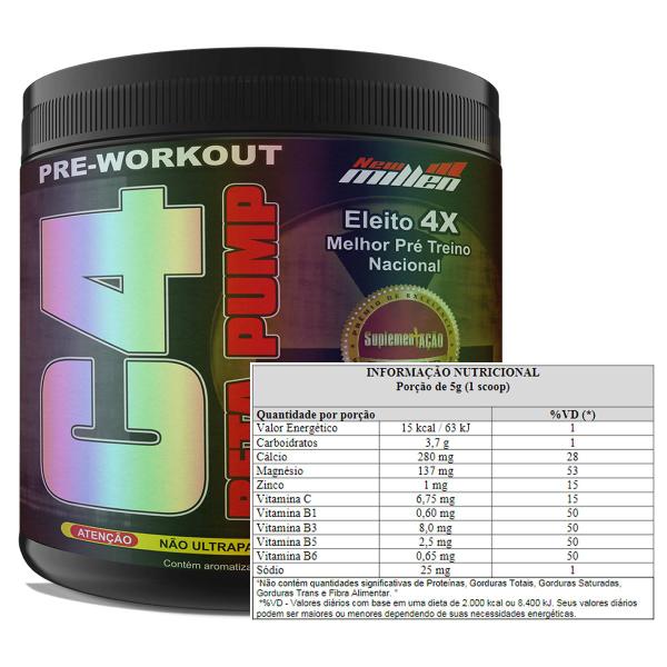 Prã Treino C4 Beta Pump 200g + Kit Academia Branco - NEW MILLEN Imagem de Prã Treino C4 Beta Pump 200g + Kit Academia Branco