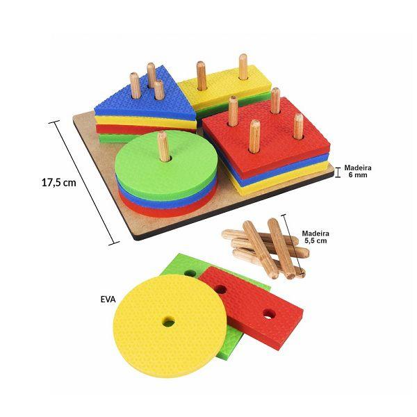Imagem de Prancha de Seleçao Encaixe Brinquedo Pedagpgico Madeira NIG Brinquedos