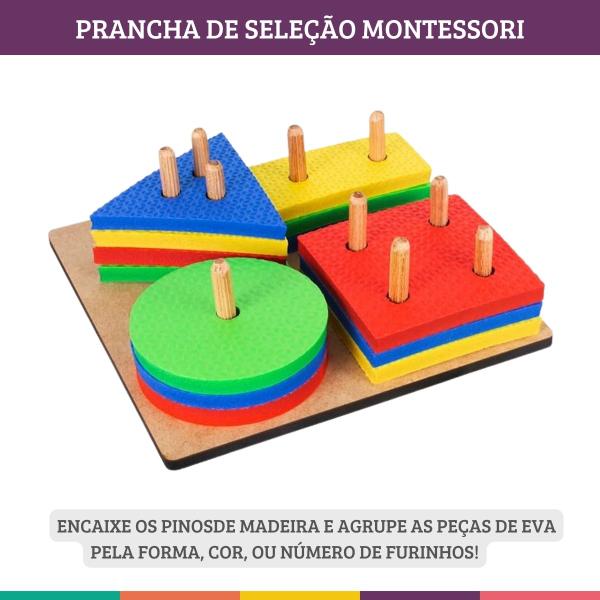 Imagem de Prancha de Seleção Infantil Atividade Montessori Jogo Nig