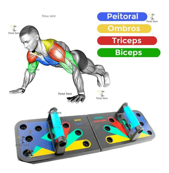 Imagem de Prancha Flexâo De Braço Push-up Exercicios Treino Em Casa