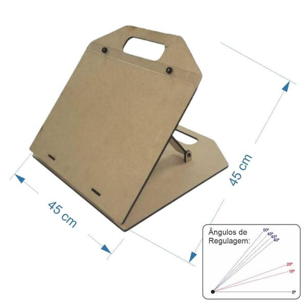 Imagem de Prancheta A3 Articulada Portátil Desenho Técnico Natural 6Mm