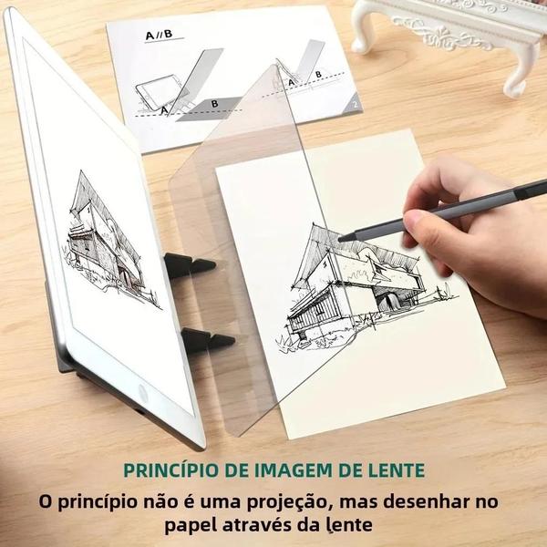 Imagem de Prancheta de Desenho Transparente Portátil - Projetor de Rastreamento Óptico para Pintura