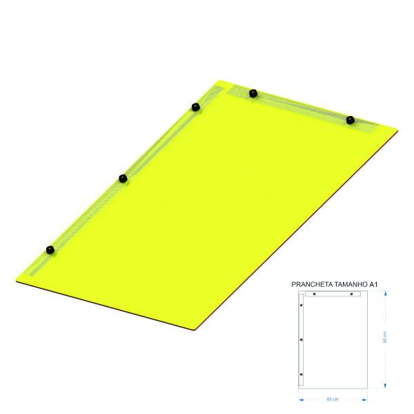 Imagem de Prancheta Desenho Técnico Arquitetura Engenharia Amarelo A1