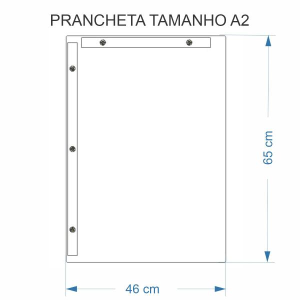 Imagem de Prancheta Desenho Técnico Arquitetura Engenharia PRETO A2 