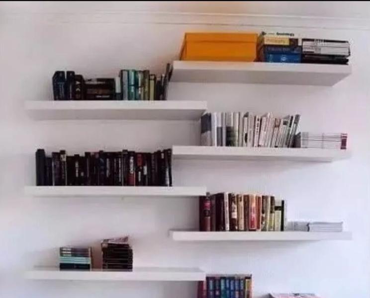 Imagem de Prateleira 50x15CM Branco MDF Decorativa Casa Sala Quarto Banheiro Cozinha Livros Madeira Esmalteria Parede Porta