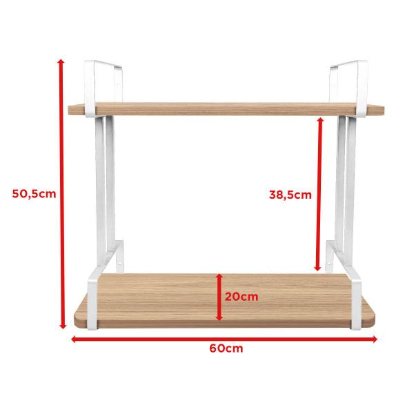 Imagem de Prateleira 60x20 Decoração Sala Escritório Quarto Imperial