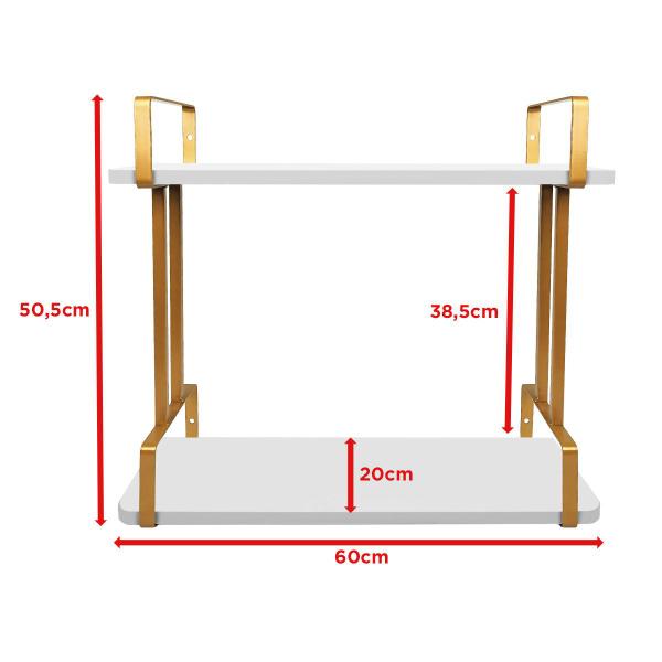 Imagem de Prateleira 60x20 Decoração Sala Escritório Quarto Imperial