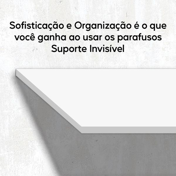 Imagem de Prateleira Branca de Mdf 40x20 Suporte Invisível Decoração