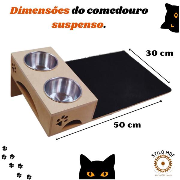 Imagem de Prateleira Com Comedouro Suspenso Para Gatos