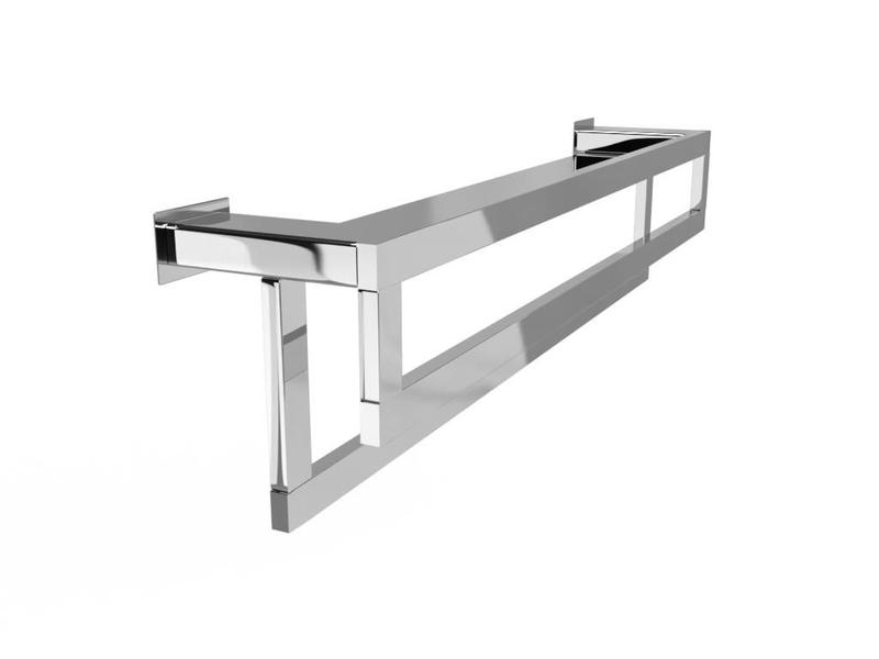 Imagem de Prateleira com Toalheiro Duplo 60 Cm Inox - Kromus RT0332-60