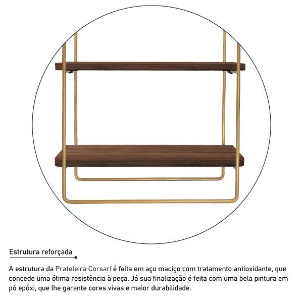 Imagem de Prateleira Corsari - Dourado/Villandry