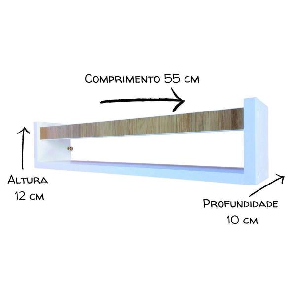 Imagem de Prateleira Cozinha Estante Nicho Organizador Tempero 2Un55Cm