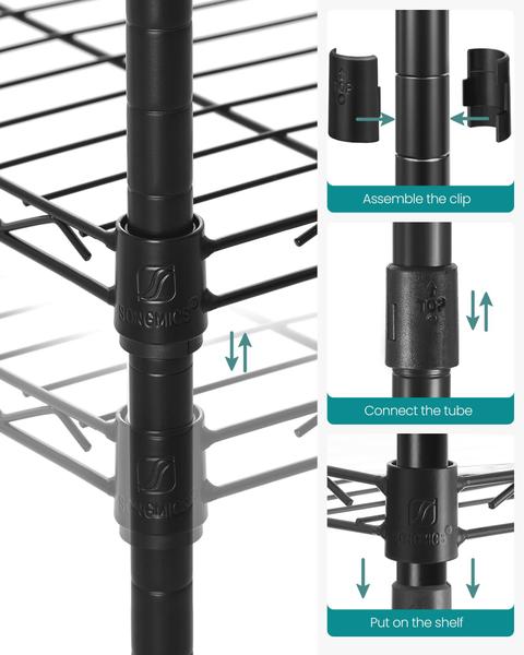 Imagem de Prateleira de banheiro SONGMICS Rack de armazenamento de 4 camadas Small Space