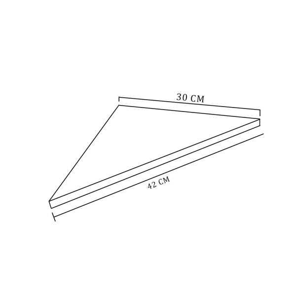 Imagem de Prateleira de Canto 42x30 cm Em Mdf
