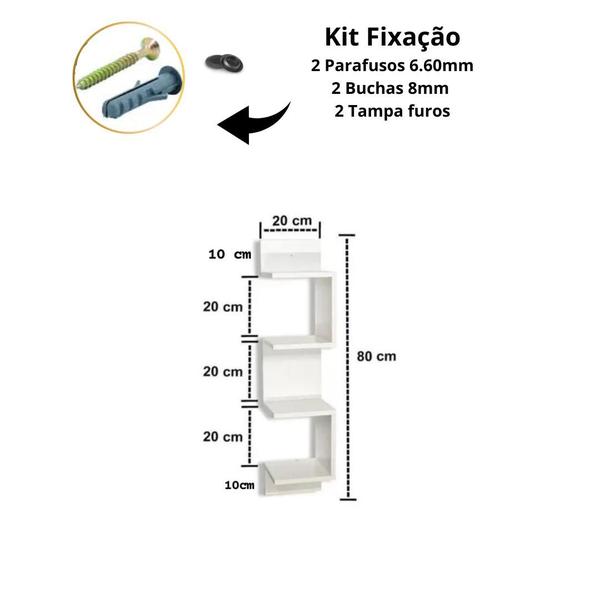 Imagem de Prateleira De Canto 80 Cm Branco F031