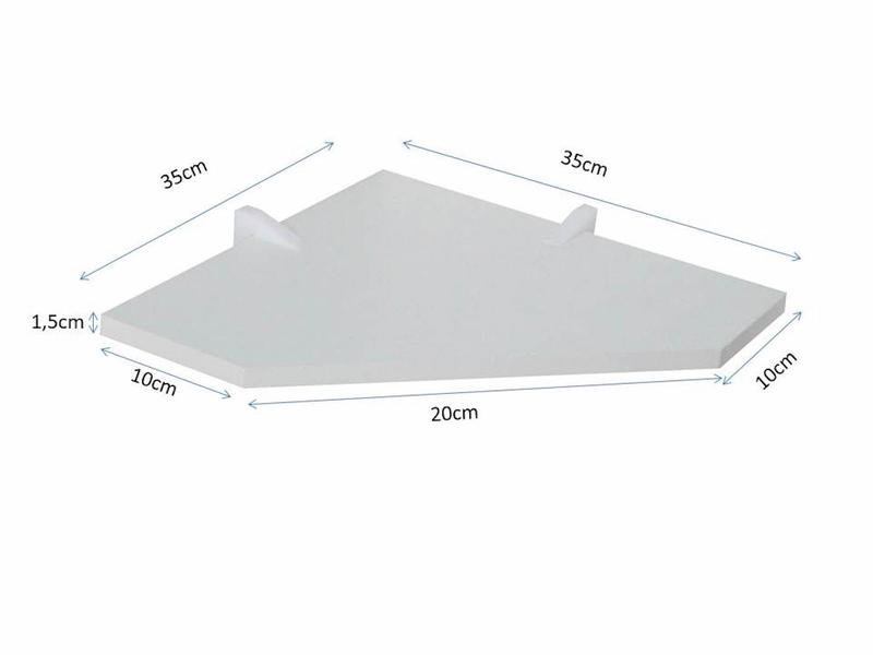 Imagem de Prateleira De Canto Bca 35x35 com suportes