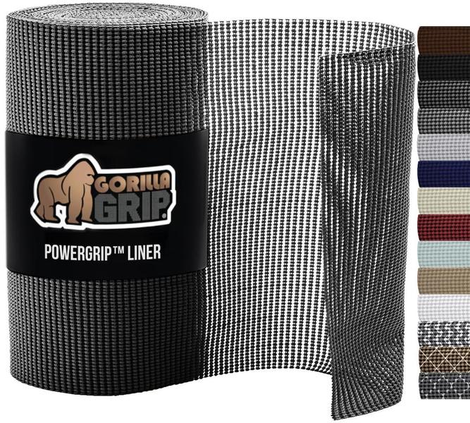 Imagem de Prateleira de gaveta e forro de armário Gorilla Grip PowerGrip Grey