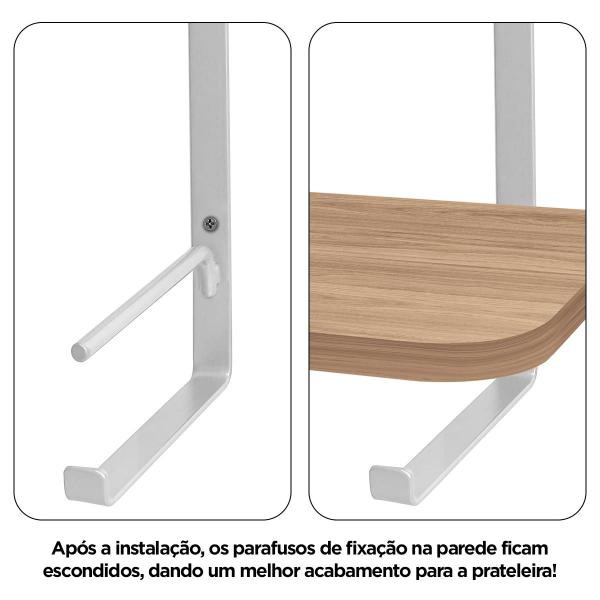 Prateleira de parede 100 x 20 cm com 4 níveis para Decoração de Sala Quarto Escritório Cillian - Loja da Isa Imagem de Prateleira de parede 100 x 20 cm com 4 níveis para Decoração de Sala Quarto Escritório Cillian