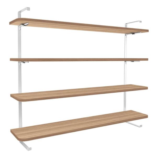 Prateleira de parede 100 x 20 cm com 4 níveis para Decoração de Sala Quarto Escritório Cillian - Loja da Isa Imagem de Prateleira de parede 100 x 20 cm com 4 níveis para Decoração de Sala Quarto Escritório Cillian