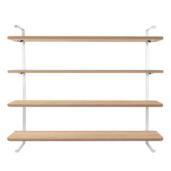 Prateleira de parede 100 x 20 cm com 4 níveis para Decoração de Sala Quarto Escritório Cillian - Loja da Isa Imagem de Prateleira de parede 100 x 20 cm com 4 níveis para Decoração de Sala Quarto Escritório Cillian