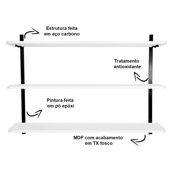 Imagem de Prateleira de Parede Nicho Wick Modelo Industrial