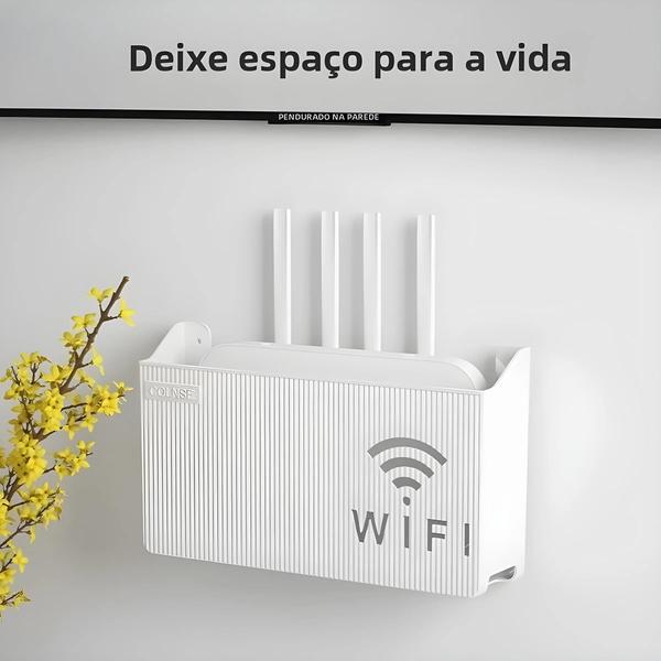 Imagem de Prateleira de Parede para Roteador e Set-Top Box - Sem Fio e com Instalação Fácil