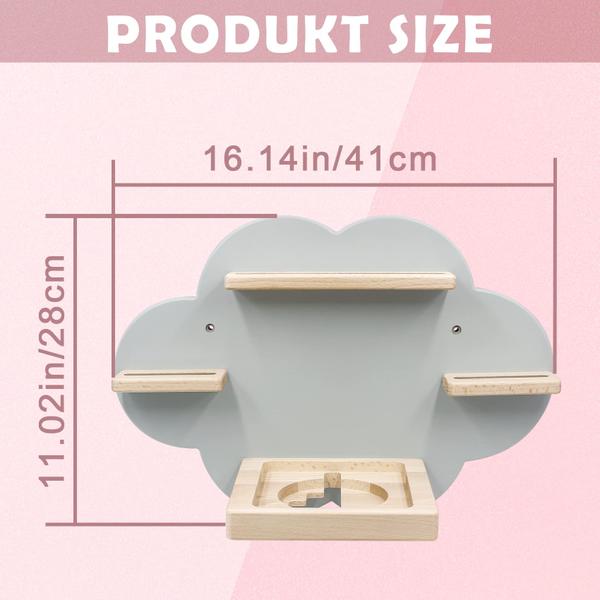 Imagem de Prateleira de parede Sun3drucker Cloud para Toniebox com estação de carregamento