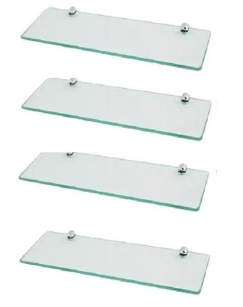 Imagem de Prateleira de vidro decorativa 20 x 10 kit com 4 unidades - Sonharte