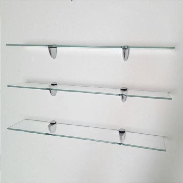 Imagem de Prateleira de vidro decorativa 30x15 Bico Tucano Kit com 3 unidades - Sonharte