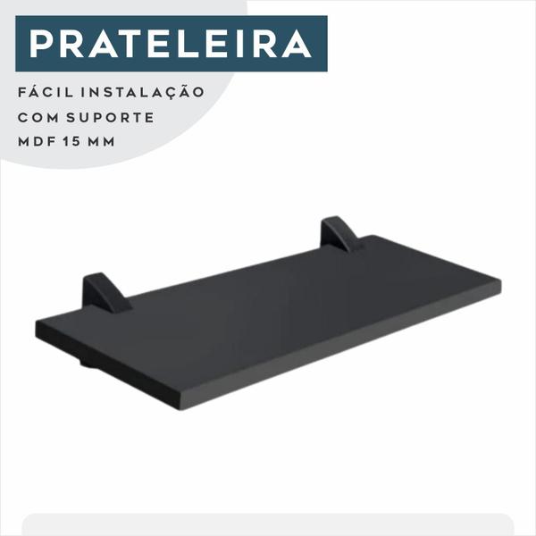 Imagem de Prateleira Decorativa 20 X 40 Cm Mdf Com Suporte Tucano