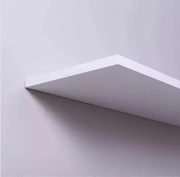 Imagem de Prateleira Decorativa Mdf Branco 120X30 Suporte Invisível