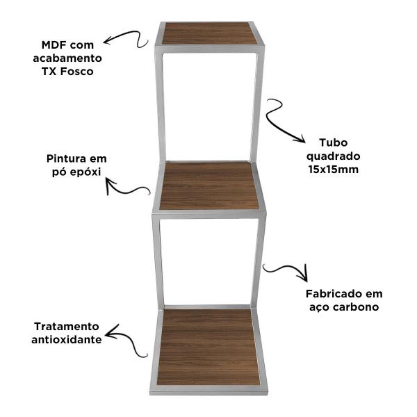 Imagem de Prateleira Decorativa Para Quarto Sala Escritório Steg