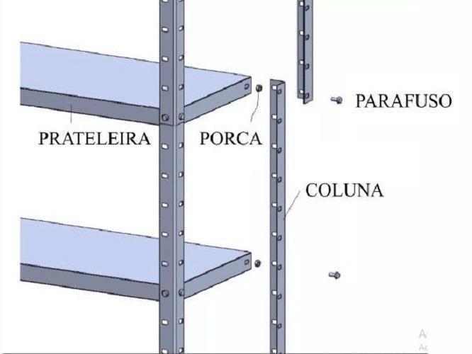 Imagem de Prateleira Em Aço 5 Bandejas 60 -Linha Leve