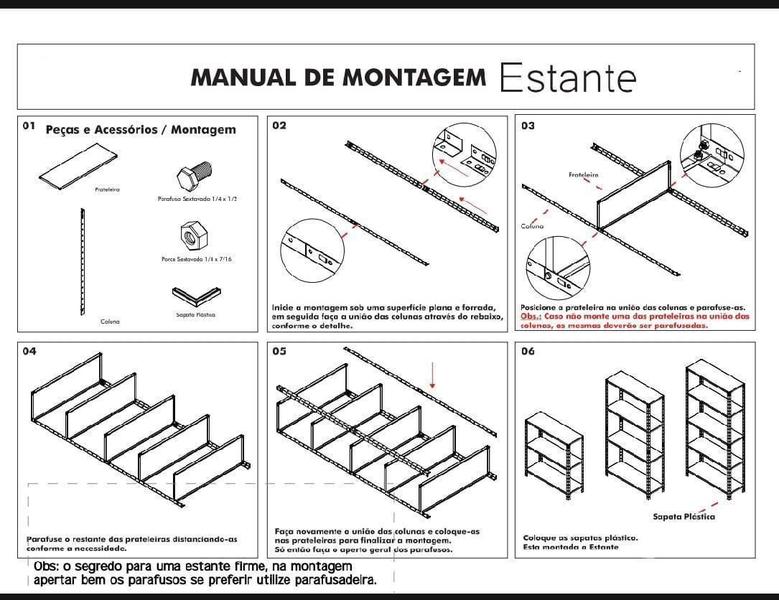 Imagem de Prateleira Em Aço Galvanizado 6 Bandejas