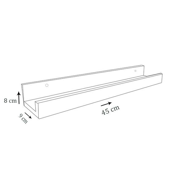 Imagem de Prateleira Esmalteria Simples 45 Cm Em Mdf Branco F031