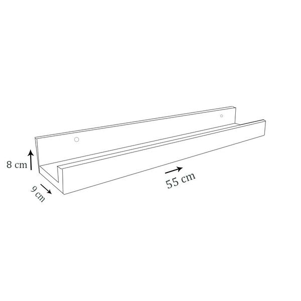 Imagem de Prateleira Esmalteria Simples 55 cm Em MDF Branco