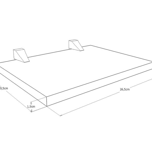 Imagem de Prateleira Essencial MDP 1 Unidade 26,50x19,5x1,5cm Branco