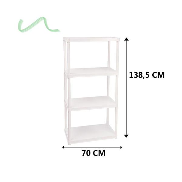 Imagem de Prateleira Estante Multiuso Organizadora Plastico 4 Andar