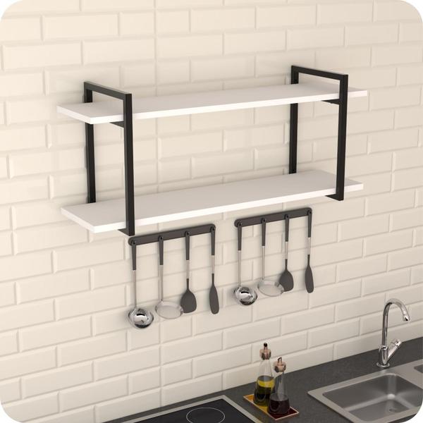 Imagem de Prateleira Estilo Industrial Cozinha de Parede GND PB 80cm