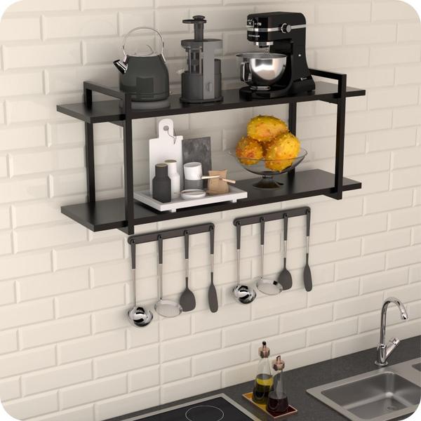 Imagem de Prateleira Estilo Industrial Cozinha de Parede GND PP 120cm