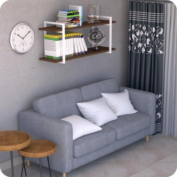 Imagem de Prateleira Estilo Industrial Para Sala Parede Gnd Bm 60Cm