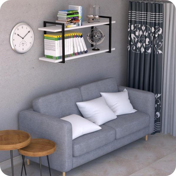 Imagem de Prateleira Estilo Industrial Para Sala Parede Gnd Pb 60Cm